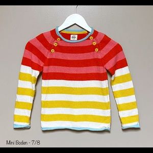 Mini Boden Striped Sweater - 7/8